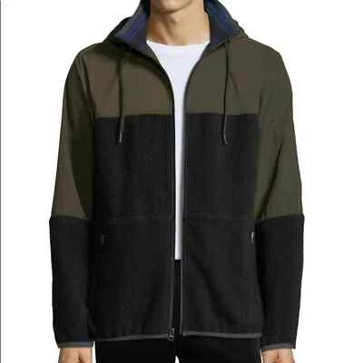 Chaqueta con capucha Vince Mixed Media verde urbano nueva con etiquetas Foto 1 de 4