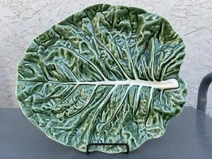 Lg Bordallo Pinheiro Cabbage Leaf Serving Platter - Picture 1 of 6