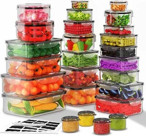 52 Pack Large Food Storage Containers with Lids-Total 640 Oz Color of 52 PCS - Picture 1 of 7