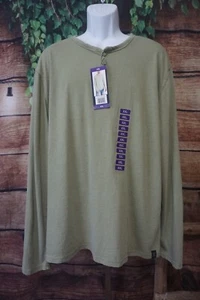 Neu mit Etikett Lucky Brand Herren Größe XXL Langarm Henley Shirt grün Oberteil NEU - Bild 1 von 4