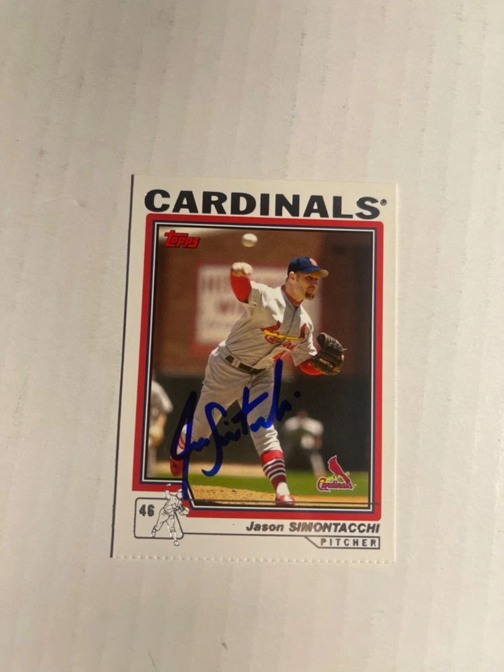 St Louis Cardinals JASON SIMONTACCHI Signed Card - Image 1 of 1