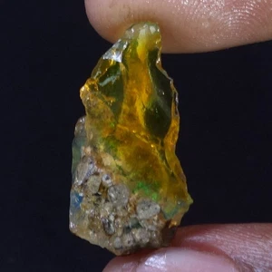 10,10 kt 100 % natürlicher Welo Feuer äthiopischer Ölopal grober Cab Edelsteine Ring Halskette - Bild 1 von 10