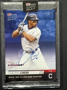 Francisco Lindor 2019 Topps NOW All-Star AUTO 49/49 Blue - Picture 1 of 2