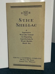 M.L. Campbell Company Bastone Gommalacca Carta Pubblicitaria Antica - Foto 1 di 3