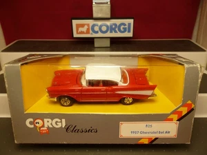 CORGI Classics: 1957 Chevrolet Bel Air Coupe n. 825 rosso 1:43! "NUOVO" in confezione originale! - Foto 1 di 24