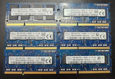 x6 SK Hynix 24G 6x 4gb 1RX8 PC3L-12800S-11-13-B4 Laptop Memory HMT451S6BFR8A-PB - Image 1 of 2