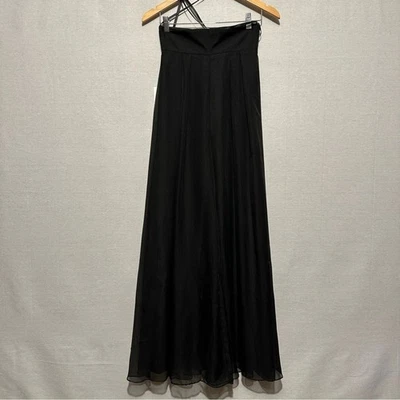 Pantalones superpuestos de gasa pierna ancha tiro súper alto Mac Duggal nuevos con etiquetas - talla 2 Foto 1 de 4