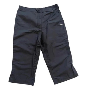 Adidas Women’s Cropped Capri Pants Size 12 Black Sporty Athleisure Bottoms - Picture 1 of 8