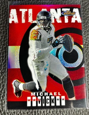 2004 Topps Finest Football Michel Vick Refractor /199 Falcons - Image 1 of 2