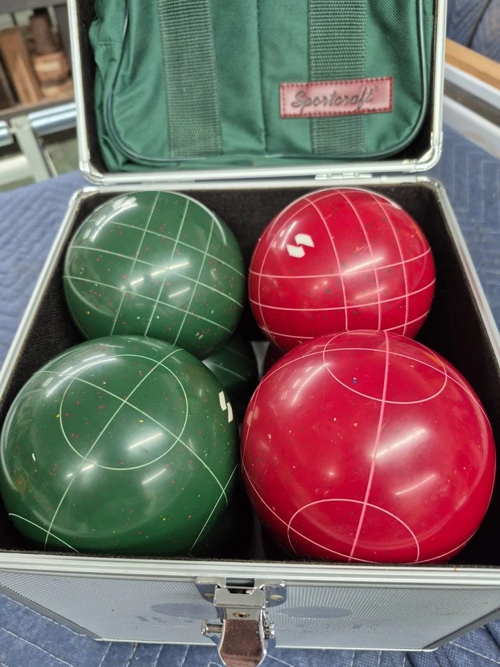 Vintage Sportcraft Bocce Ball Set with Case Made In Italy - Image 1 of 4
