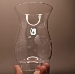 Pantalla de lámpara de cristal grabado Princess House Heritage - Imagen 1 de 5