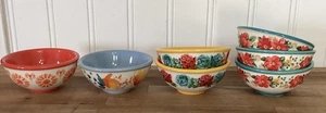 Vintage The Pioneer Woman Floral Thema kleine Mini Schüssel Sauce Dipping Set 7 - Bild 1 von 5