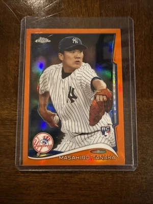 Topps Chrome Masahiro Tanaka RC 10 2014 Orange Refractor Yankees  Foto 1 de 2