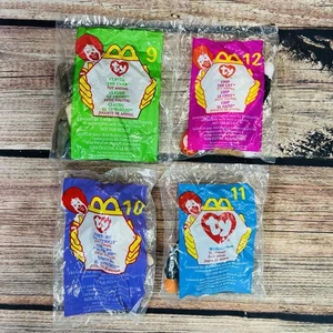 McDonalds Ty Teenie Beanie Babies Toys Lot of 4 Sealed (9,12,10,11) - Picture 1 of 2