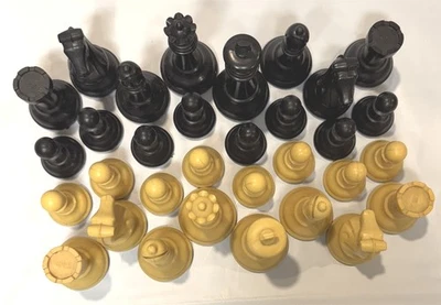 Винтажный шахматный набор Drueke утяжеленные валяные - 3 5/8 дюйма королевский - Изображение 1 из 4