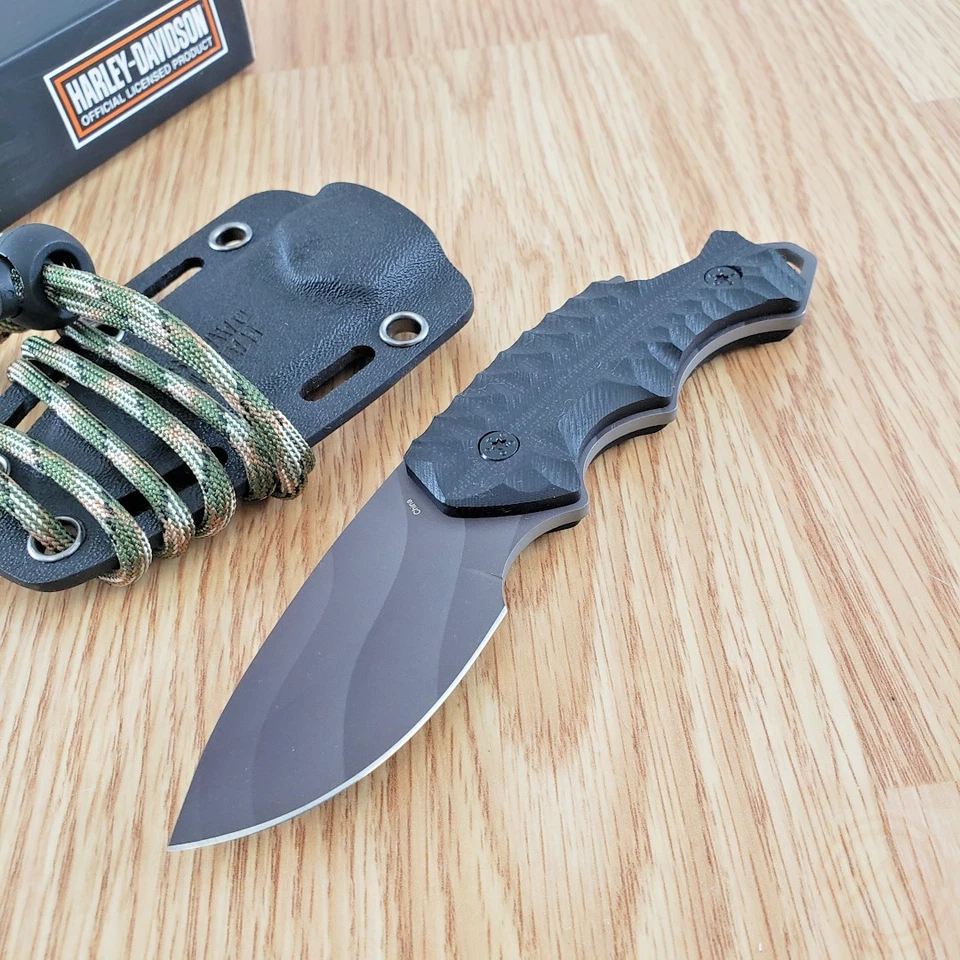 Case Cutlery Harley TECX Black G10 Fixed Blade Knife 52207