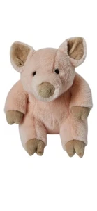 Manhattan Toy Sweet Peachy Pink Pig Plush Piglet Curly Tail Vintage 1999 10" - Picture 1 of 10
