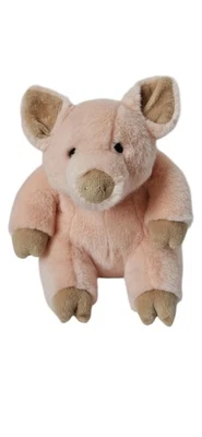 Manhattan Toy Sweet Peachy Pink Pig Plush Piglet Curly Tail Vintage 1999 10" - Image 1 of 4