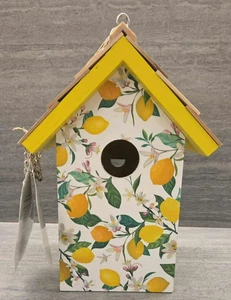 SIMPLE AND CUTE LEMON YELLOW DESIGN BIRD HOUSE by HOME BAZAAR - NEW - Picture 1 of 4
