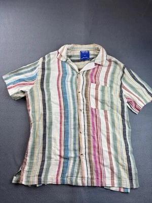 Urban Outfitters Mens Without Walls Vertical Striped Button up Camp Shirt Small - Image 1 of 4