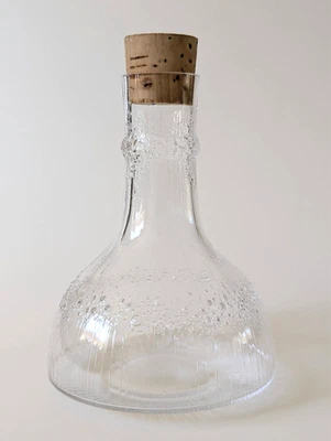 Iittala Finland Niva Art Glass Carafe Decanter Tapio Wirkkala Cork Vintage - Image 1 of 4