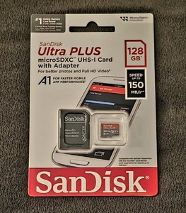 Sandisk Ultra Plus 128GB Micro SD Card  - Picture 1 of 2