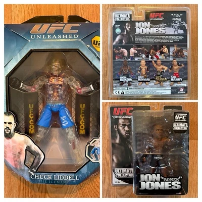 LOTE Figura UFC Chuck Liddell Edición Limitada Jon Jones Rd 5 y Rampage Jackson Foto 1 de 2