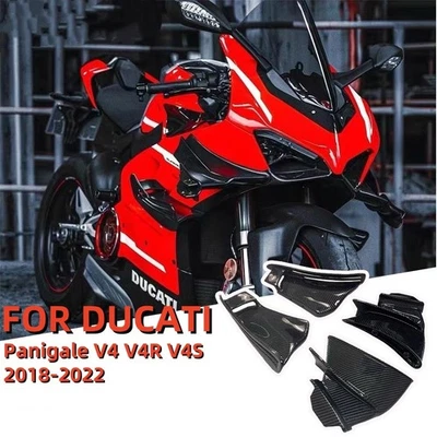 Ala de viento delantera de fibra de carbono para Ducati Panigale V4 V4R V4S 2018-2022 Foto 1 de 4