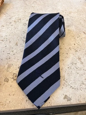 Condesa Mara Nueva York - Corbata de diseñador - TODA SEDA - Hecha a mano - Rayas azules  Foto 1 de 4