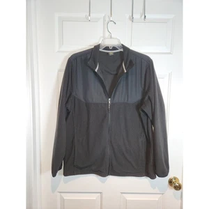 Men's sz XL  46 48 Black Athletic Sweatshirt Full Zip Pockets Athletic Works - Picture 1 of 8