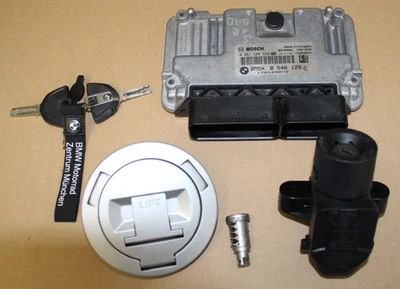 BMW S1000R K47 2013-16 SCHLOSSSATZ KEY LOCK SET ECU CDI ZÜNDSCHLOSS TANKSCHLOSS - Bild 1 von 4
