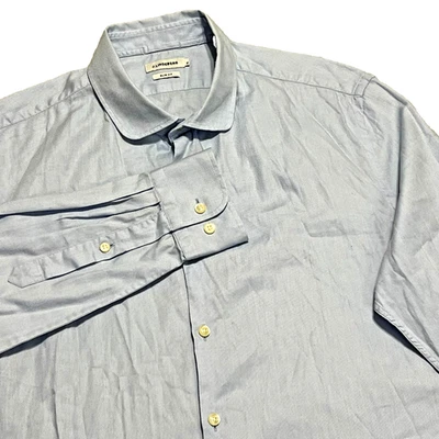 J.Lindeberg Mens XL Button Down Shirt Slim Fit Light Blue Long Sleeve - Image 1 of 4