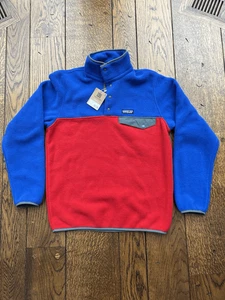 Patagonia Uomo LW Synchilla Snap T Pullover Touring Rosso Taglia S Nuovo con etichette - Foto 1 di 5