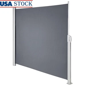 Einziehbare Seitenmarkise Wasserdicht Sichtschutz Außen Terrasse Garten Schatten Neu - Bild 1 von 9