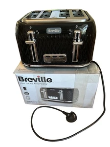 Breville VTT786-01 Curve 4 Slice Toaster 1650W - Black - Picture 1 of 4