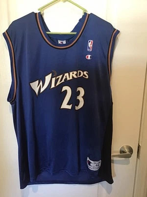 Nueva Camiseta De Colección Campeón Michael Jordan Washington Wizards #23 Talla 44 Lg Foto 1 de 4