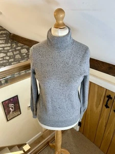 Autograph Marks And Spencer 100% Cashmere Roll Neck Jumper Grey Marl Size 8 BNWT - Picture 1 of 8