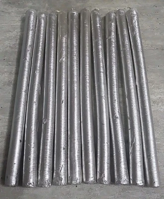 10 конических восковых свечей удлиненные с серебряной металлической подкладкой 14,5 дюйма рождественский декор - Изображение 1 из 4