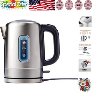 Stylish Black & Silver Fast Boiling Electric Kettle with Heat-Resistant Handle - Picture 1 of 8