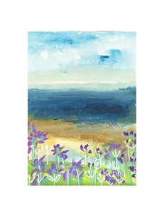 "Tarjeta de arte original de pintura Aceo paisaje marino de Kenna 2,5"" X 3,5""" - Imagen 1 de 2