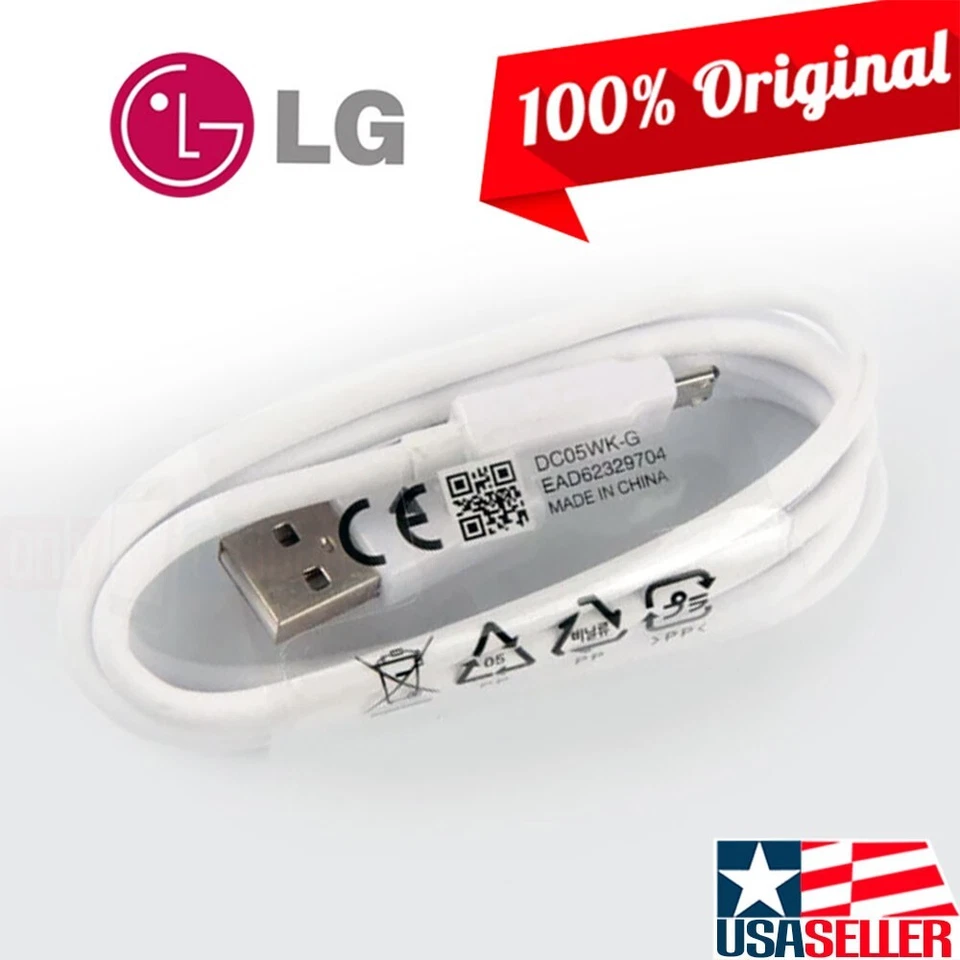 Cable de carga de datos micro-USB original OEM LG para G4 G3 G2 K50 K40 K30 Phoenix Foto 1 de 4