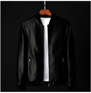 Handmade Men Black Bomber Leather Jacket, Fashion Jacket, Men Office Leather - Picture 1 of 4