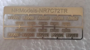 NRmodels 1:160 plaque d'immatriculation 72000 Discontinued - Picture 1 of 1