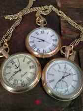 Lot of 3 Watch elgin vintage pocket Collectible Antique Brass Pocket Watch GIFT