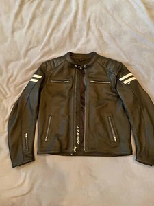 Joe Rocket leather motorcycle jacket, XL, Black, NEW (missing inner liner) - Picture 1 of 2