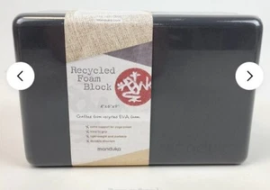 Manduka Recycled Foam Exercise Fitness Gym Yoga Block Brick 4x6x9" Thunder Grey - Picture 1 of 1