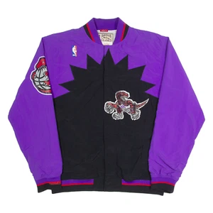 MITCHELL & NESS HARDWOOD CLASSICS NBA Toronto Raptors Mens Bomber Jacket Black M - Picture 1 of 6