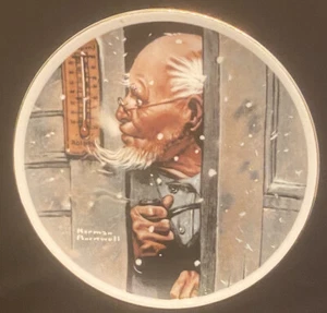 Vintage IMM Norman Rockwell Old Man Winter Collector’s Mini Plate 6.5 Inches - Picture 1 of 9
