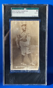 1914 Fatima Rube Benton T222 Baseball Card SGC Authentic