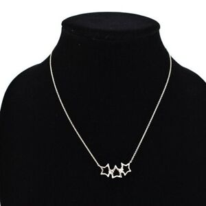 TIFFANY & CO Sterling Silver Triple Star Necklace 1477